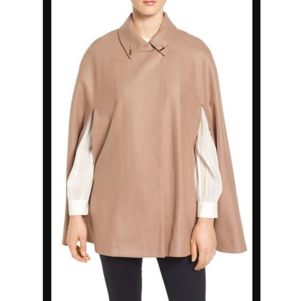 Ted Baker LEISL Wool Chain Cape Coat NWOT